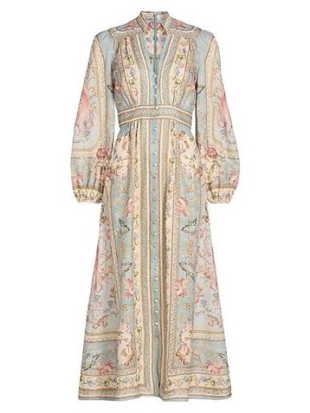 Nwt: Zimmermann Roselight Plunge Midi Dress - Us 4 / Size 1